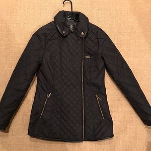 Black quilted jacket